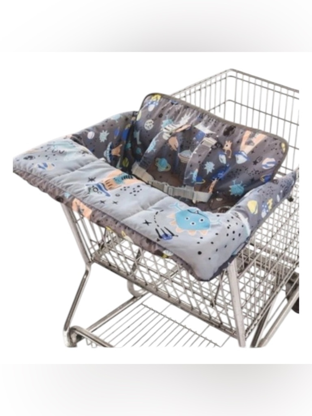 💟Go by Goldbug 2-in-1 Shopping Cart and High Chair Cover, Space Alien Pattern